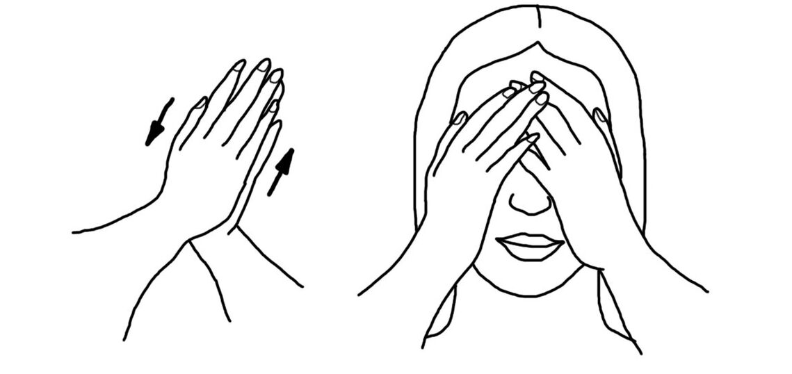 Palming - Népszerű gyakorlat a szemizmok pihenésére